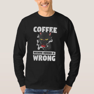 Camiseta Café Porque O Assassinato É Um Gato De Animais De