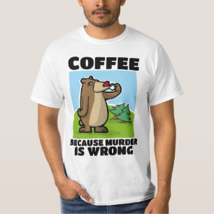 CAMISETA CAFÉ PORQUE O ASSASSINATO ESTÁ ERRADO