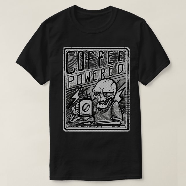 Camiseta Café Powered 1 (Frente do Design)