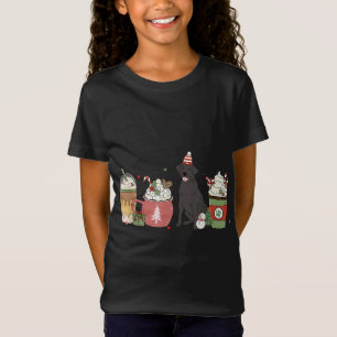 Camiseta Café Preto Café Latino de Natal Cachorro Mãe Ho