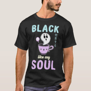 Camiseta Café Preto como o café do Bebendo de Esqueleto de