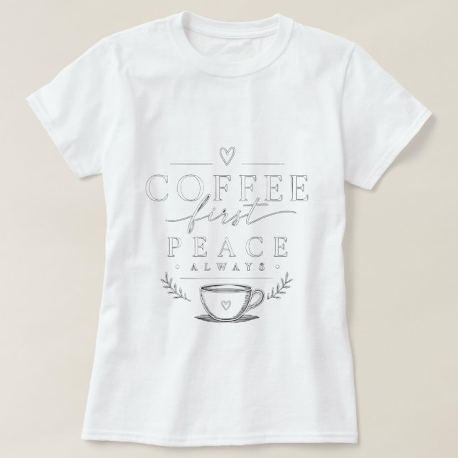 Camiseta Café primeiro Amor (Frente do Design)