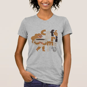 Camiseta Cafe Primeiro Brazilian Coffee Lover Funny Woman T