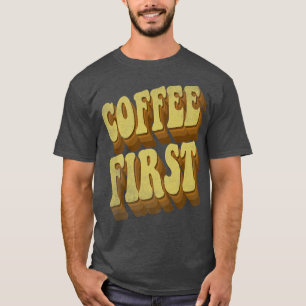 Camiseta café primeiro retrato engraçado vintage café amant