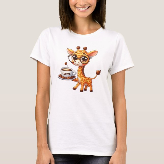Camiseta Café que serve girafa (Frente)