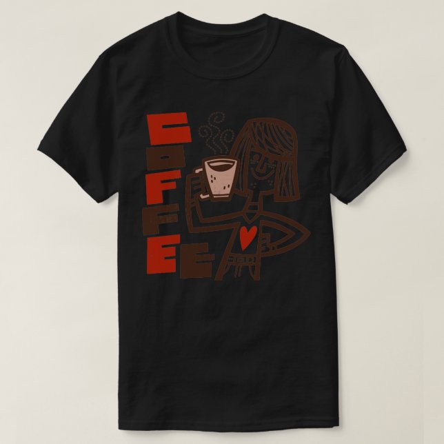 Camiseta Café quente (Frente do Design)
