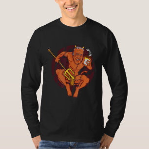 Camiseta Café Quente-Bebida Com Bebendo Diabo