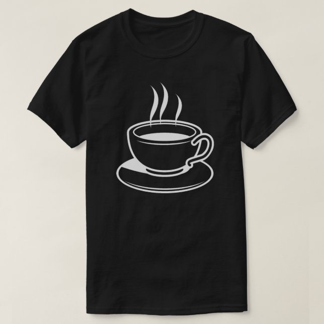 Camiseta Café quente - Preto (Frente do Design)