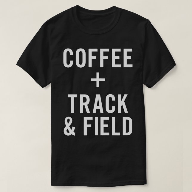 Camiseta Café + Rastreamento e Campo para Rastreamento e Ru (Frente do Design)