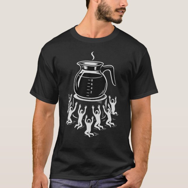 Camiseta Café Retrô Divertido – Adore o Café (Frente)