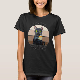Camiseta Café Retro Gato Café Porque Assassinato É Errado
