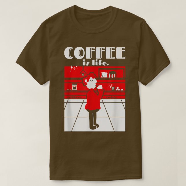 Camiseta Café Retro Vida Café Lover Espresso Drinker (Frente do Design)