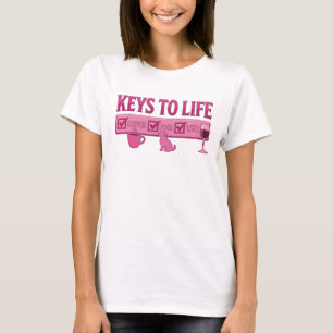 Camiseta Café Rosa na Moda ENTÃO VINHO Estampa Criativa