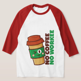 Camiseta Café sem T-Shirts masculinas de trabalho