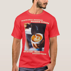 Camiseta Café sonho feijão espuma café copo de café 2