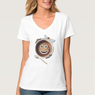 Camiseta Café Sorri Engraçado, Bonitinho