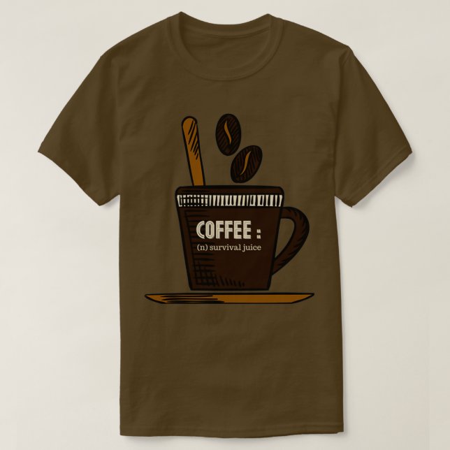 CAMISETA CAFÉ, SUCO DE SOBREVIVÊNCIA (Frente do Design)