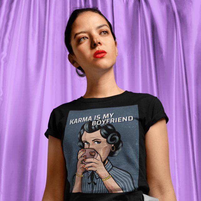 CAMISETA CAFÉ T-SHIRTS DA MULHER RETRO ENGRAÇADA (Criador carregado)