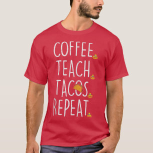Camiseta Café Tacos Repetem Cinco De Mayo Meican Tea