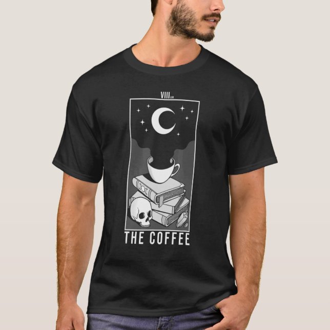 Camiseta Café Tarot Card Caffeine Caffee Fortune Tel (Frente)