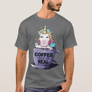 Camiseta Café Te Torna Muito Engraçado, Bonito, Luz Do Unic