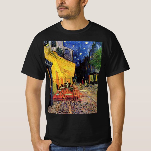 Camiseta Café Terrace à noite por Vincent van Gogh (Frente)