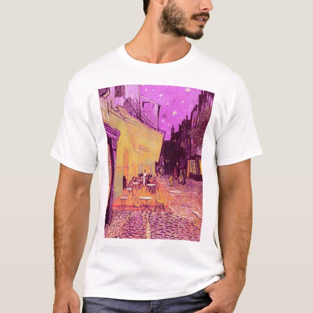 Camiseta Café Terrace à noite por Vincent van Gogh (Frente)