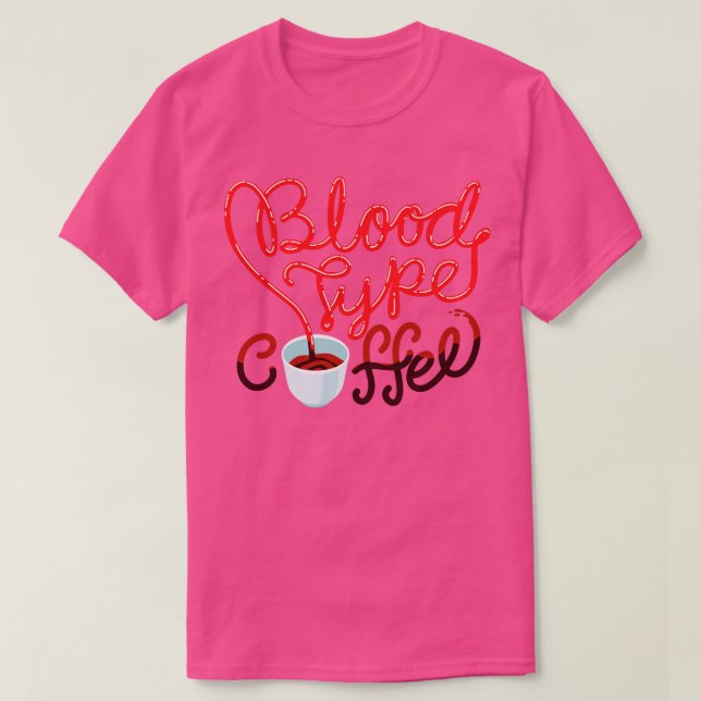 Camiseta Café tipo sanguíneo (Frente do Design)
