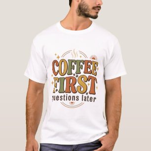 Camiseta Café Tipografia Retro Anos 70