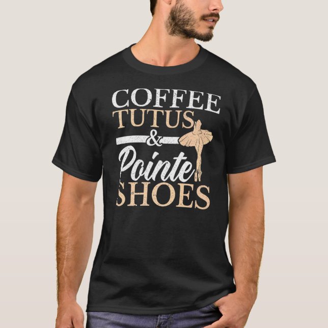 Camiseta Café Tutus E Calçados Pontas Ballerina Balé Dan (Frente)
