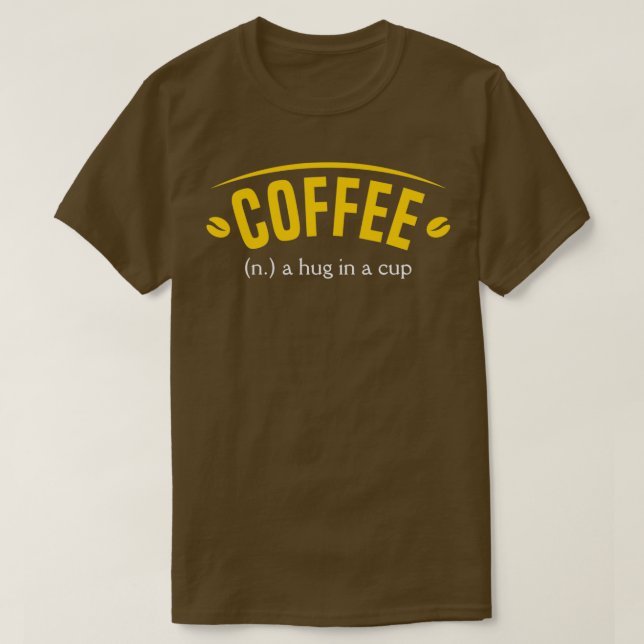 Camiseta Café um abraço num copo 1 (Frente do Design)