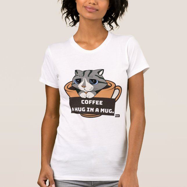 Camiseta Café: Um abraço numa caneca (Frente)