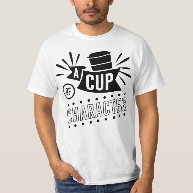 Camiseta Café, Uma Xícara de Personagem (Frente)