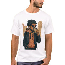 Café Urbano Vibes - Camisa-T básica masculino