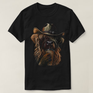 Camiseta Café Vaca das Terras Altas Vaqueira Ocidental