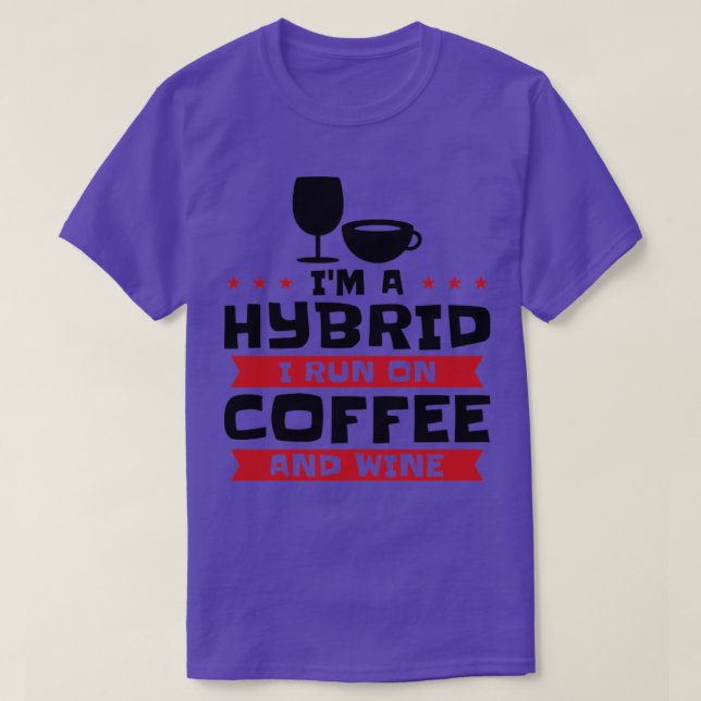 Camiseta Café Vinho Álcool Híbrido Viciado em Café1 (Frente do Design)