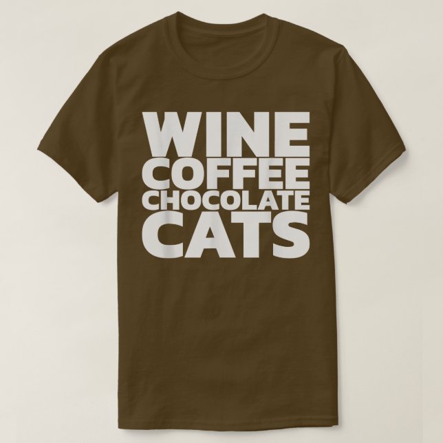 Camiseta Café Vinho Chocolate Gatos258 (Frente do Design)