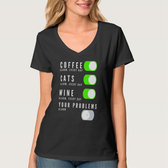 Camiseta Café Vinho Seus Problemas (Frente)
