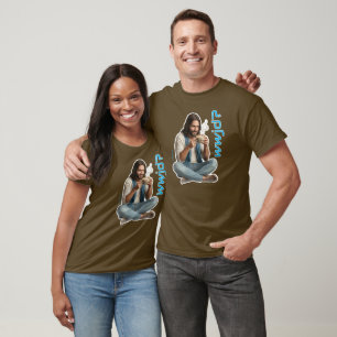 Camiseta Café WWJD Vibes, Jesus Diário, Amor por Latte