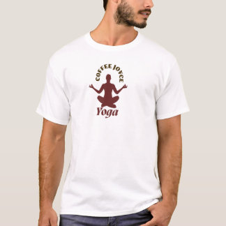 Camiseta Café & Yoga Vibrações Calmas Arte Retro