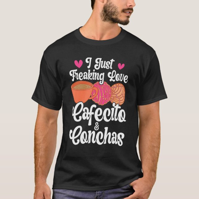 Camiseta Cafecito Cafe Conchas Funny Cute Spanish Pun Coffe (Frente)