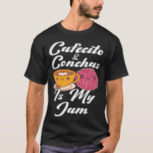 Camiseta Cafecito & Conchas É O Meu Jam Cute, Espanhol