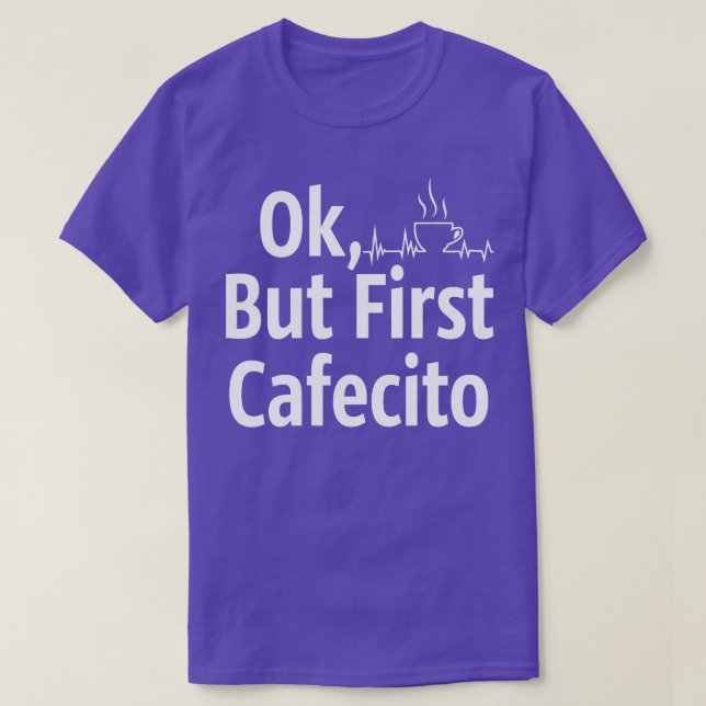 Camiseta Cafecito mas primeiro café (Frente do Design)