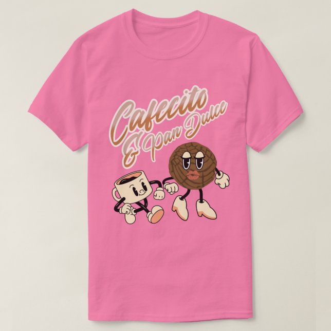 Camiseta Cafecito y Pan Dulce Retro Sweets Espanhol (Frente do Design)