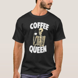 Camiseta Cafeeiro Queen Caffeine Mulheres Cafeína Café Skel