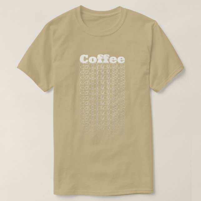 Camiseta Cafeína De Café De Arte Retroativa (Frente do Design)