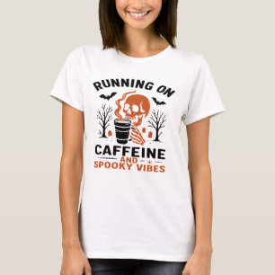 Camiseta Cafeína e Vibrações Assustadoras – Esqueleto Amant