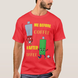 Camiseta Cafeína Enérgica Enérgica para Bebendos de Café En