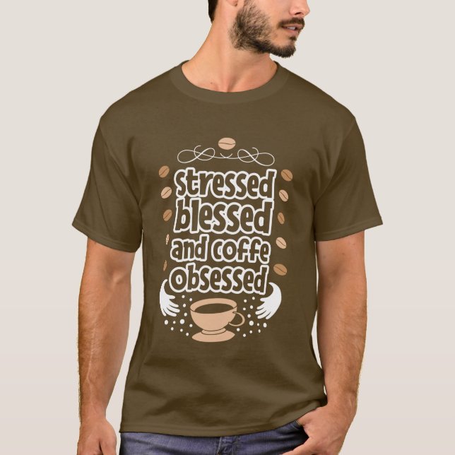 Camiseta cafeteira engraçada unisex art T-Shirt (Frente)