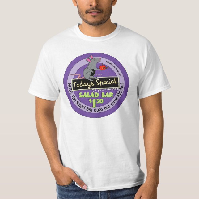 Camiseta Cafeteria - A barra de saladas não serve álcool (Frente)